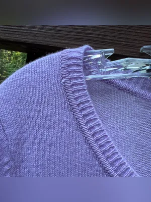 Peck & Peck Women L/S Pullover 2 Ply 100% Cashmere Lilac Sweater,Minimalist|Sz:S thumbnail 5
