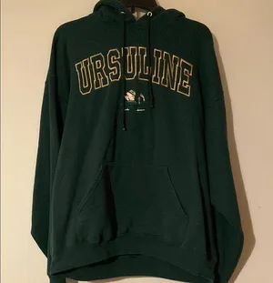 Unisex Men’s women’s Ursuline fighting Irish Green Hoodie sweatshirt XL thumbnail 1