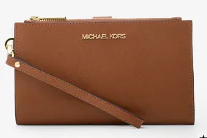 EUC Michael Kors Tan Leather Jetset Wristlet thumbnail 1