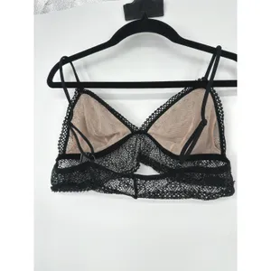 Victoria's Secret Bralette Long Line L Black Lace Sheer Sexy Whimsigoth Boudoir thumbnail 4