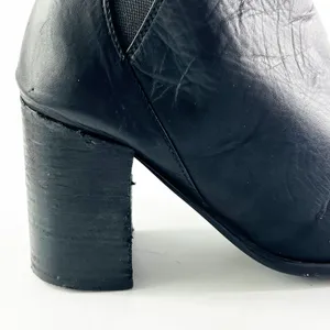 Jeffrey Campbell Black Leather Square Toe Ankle Boots Booties Women 8.5 thumbnail 11