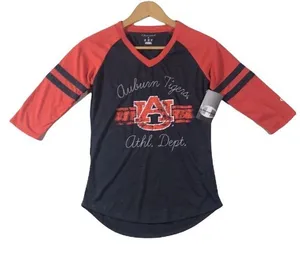 New‎ Champion Auburn Tigers Women's Graphic Baseball Tee Shirt thumbnail 1