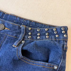Vigoss Studded Wide Leg Jeans Womens 3/26 Blue thumbnail 10