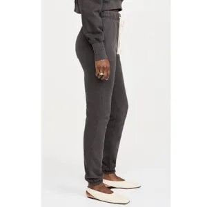 Les Tien Drawstring Waist Classic Heavy Sweatpants Vintage Black Gray Size Small thumbnail 2