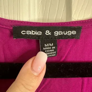 Women's Fuchsia Shirt with Sheer Panels, Size Medium thumbnail 2