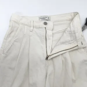 Abercrombie Fitch The 80s Mom Jean Women 26‎ White Pleated Ultra High Rise Indie thumbnail 7