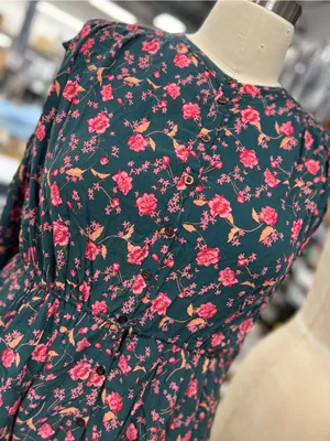 Free People Floral Print LS Free People Floral Print Long Sleeve Mini Dress M thumbnail 4