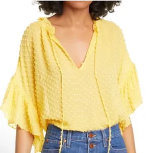 Alice + Olivia Julius flutter sleeve blouse Medium thumbnail 1