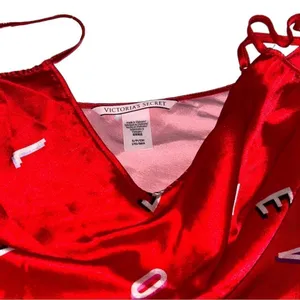 NWOT Victoria’s Secret 2019 Valentine’s Day Red Love Letter Satin Cami Sz S thumbnail 6