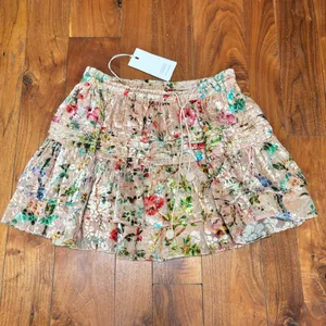 Hemant & Nandita Tiered Velvet Mini Skirt L thumbnail 5