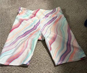 Athleta Multicolor Swirl Bike Shorts thumbnail 1