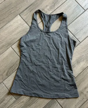 Charcoal Gray Racerback Tank Top - Everyday Activewear thumbnail 1