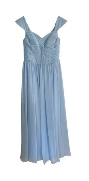 Azazie light Blue pastel full length Formal Dress - no size listed romantic thumbnail 1