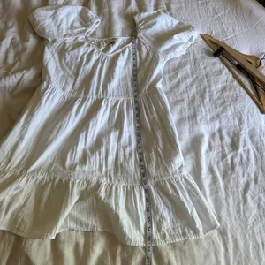 Universal Threads White Cotton Muslin Tiered Puff Sleeve Boho Mini Dress Large thumbnail 8