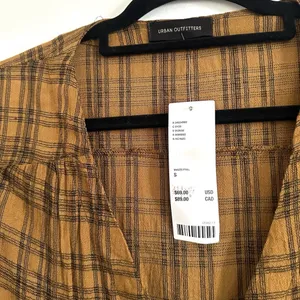 NWT Urban Outfitters Plaid Long Sleeve Babydoll Dress Small thumbnail 6