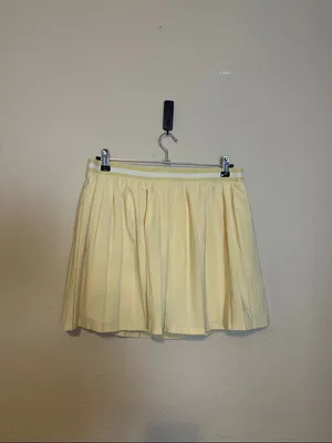 Girlfriend‎ Collective lemonade yellow pleated tennis skort skirt Size XL thumbnail 6