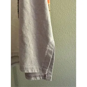 Size S (Oversized) Easel Los Angeles Button Front Color Mixed Washed Top in Oat thumbnail 8