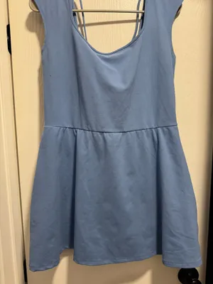 Blue athletic dress with shorts thumbnail 1