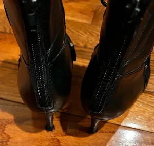 Nine West VTG Y2K Black suede/leather pointed toe with lace Ankle boots 7M thumbnail 14