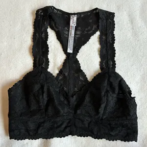 Free People black lace bralette thumbnail 1