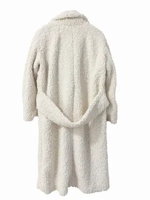 House of CB Bear Coat Milk White Size Small NWT Faux Fur Sherpa thumbnail 5