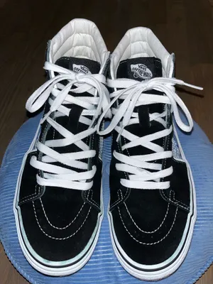 Vans Sk8 Hi Bolt Blue Tile Print High Top Sneakers Mens 9 Womens 10.5 thumbnail 8