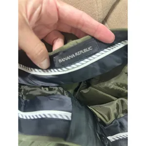 Banana Republic Logan Fit Trousers Olive Green Gold Button Straight Leg Size 16 thumbnail 5