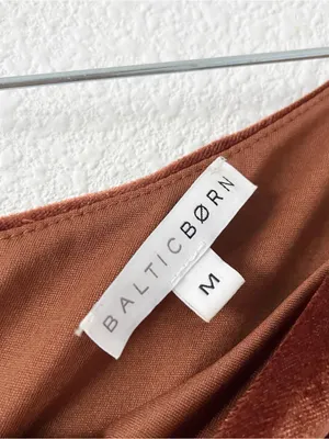 Baltic Born Tatiana Rust Brown Velvet Formal Bridesmaid One Shoulder Maxi Dress thumbnail 7