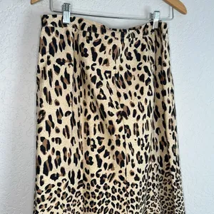 Vintage Odeliah Cheetah Animal Print Maxi Skirt Mermaid Size 10 Stretchy Fall thumbnail 3