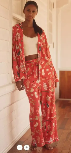 Anthropologie The Lyrebird ModaLuxe Long-Sleeve Pyjama Shirt thumbnail 1