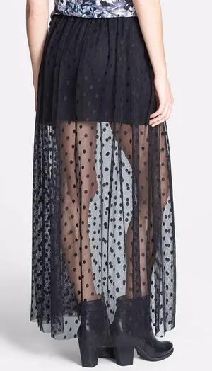 ASTR The Label Polka Dot Maxi Skirt thumbnail 2