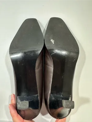 David Tate Brown Leather Square Toe Pumps Heels Women’s 7.5 SS Super Slim thumbnail 11