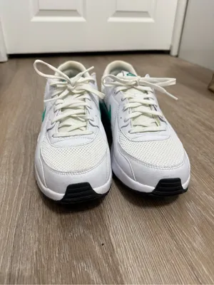 Nike White and Green Air Max Running Shoes thumbnail 2