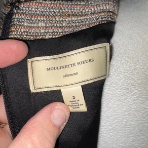 MOUILINETTE SOEURS Anthropologie Tweed Sheath Dress‎ Cap Sleeve Black Paneled thumbnail 5