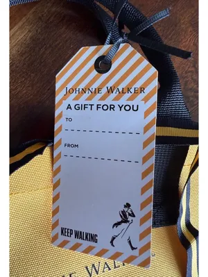 Johnnie Walker St. Maarten Yellow Tote Bag with Gift Tag thumbnail 3