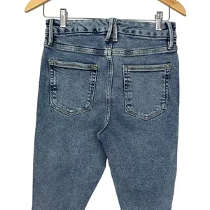 Good American Good Waist Good Crop Jeans Distressed Medium Wash Size 6 thumbnail 10