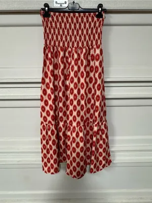 Rosa Clothing Boho Geometric Print Maxi Skirt Tiered A-Line Flowy Skirt medium thumbnail 3