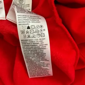 Levis‎ Cropped Pullover Logo Sweatshirt Size Small Red thumbnail 4
