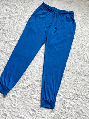 G Gradual Womens Jogger Pants M Blue Zipper Pocket Tapered Running Lounge Travel thumbnail 5