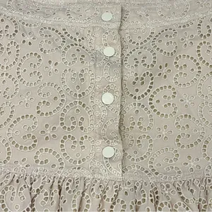 Sandro Ruffled broderie anglaise cotton mini skirt thumbnail 7