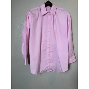 NWT ZARA Oversized Poplin Shirt Pink Size S thumbnail 3