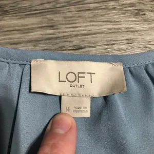 Loft outfit Baby Blue Blouse Top; size medium women’s thumbnail 3