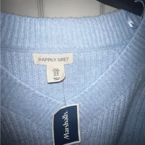 Happily Grey NWT Women's Blue Sweater Cropped Size Medium thumbnail 3