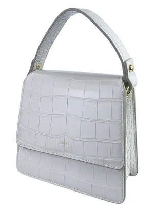 NEW JW Pei White Croc Vegan Leather Faux Crossbody Strap Top Handle Handbag OS thumbnail 1