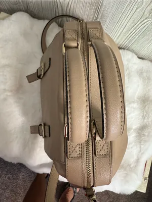 kate spade taupe leather satchel with buckled flap- Allen Street Raquelle thumbnail 5