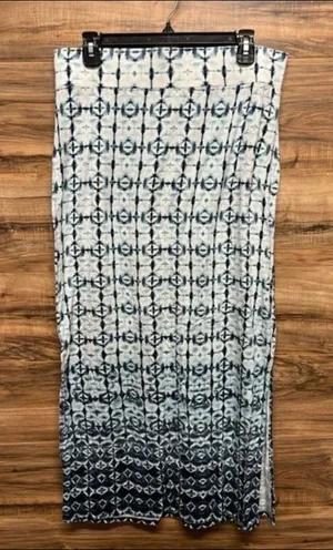 Ana‎ large Maxi Tie-Dye Geometric Print Skirt - Navy/White thumbnail 1