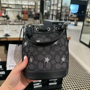 coach Mini Dempsey Bucket Bag In Signature Jacquard With Star Embroidery cp015 thumbnail 2