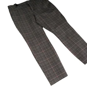 Old Navy grey & pink plaid houndstooth pixie pants thumbnail 6