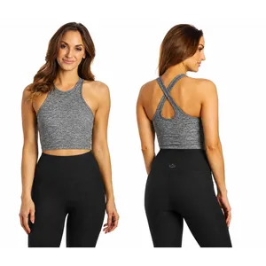 Beyond Yoga Spacedye Slim Racerback Cropped Tank Top Grey Gym Active Women Small thumbnail 2