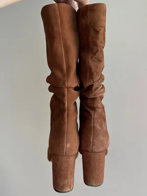 Banana Republic Midshaft Slouch Suede Boots, Nutmeg, Size 9.5 thumbnail 4